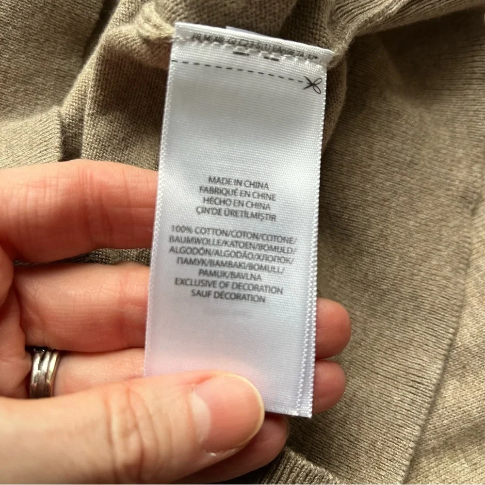 Polo Ralph Lauren Tan Pima Cotton V-neck Sweater Size Large